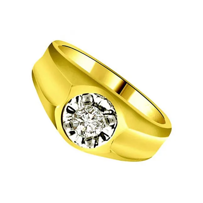 0.40cts Two Tone Solitaire Real Diamond Ring (SDR1425)