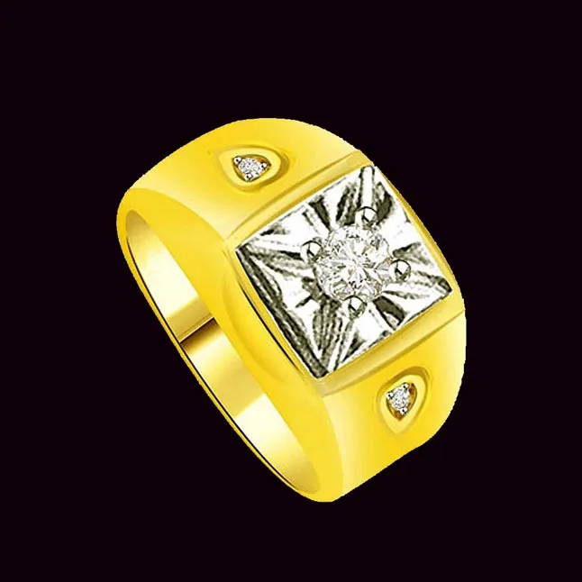 0.31cts Real Diamond Two Tone Solitaire Ring (SDR1429)