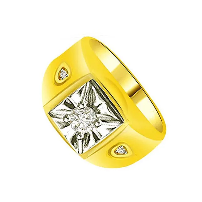0.31cts Real Diamond Two Tone Solitaire Ring (SDR1429)