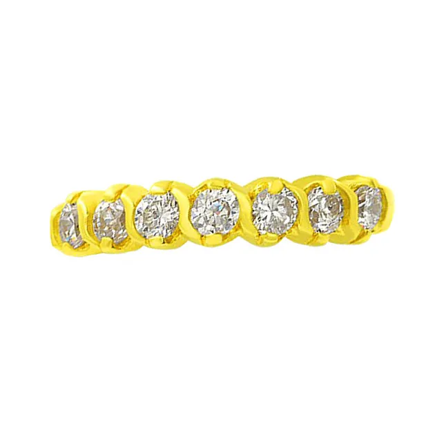 Special Occasions - Real Diamond 18kt Yellow Gold Eternity Rings (SDR143)