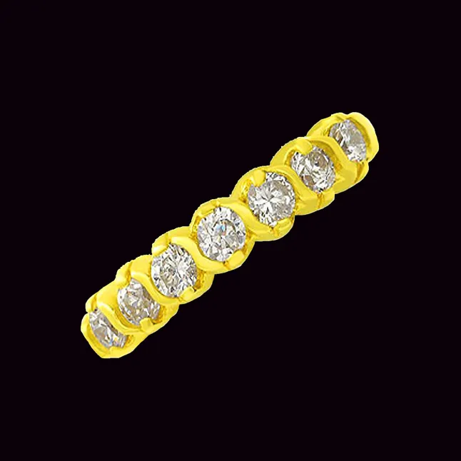 Special Occasions - Real Diamond 18kt Yellow Gold Eternity Rings (SDR143)