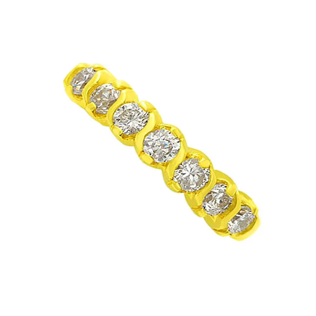 Special Occasions - Real Diamond 18kt Yellow Gold Eternity Rings (SDR143)