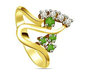 0.20 cts Diamond & Emerald rings -Diamond & Emerald