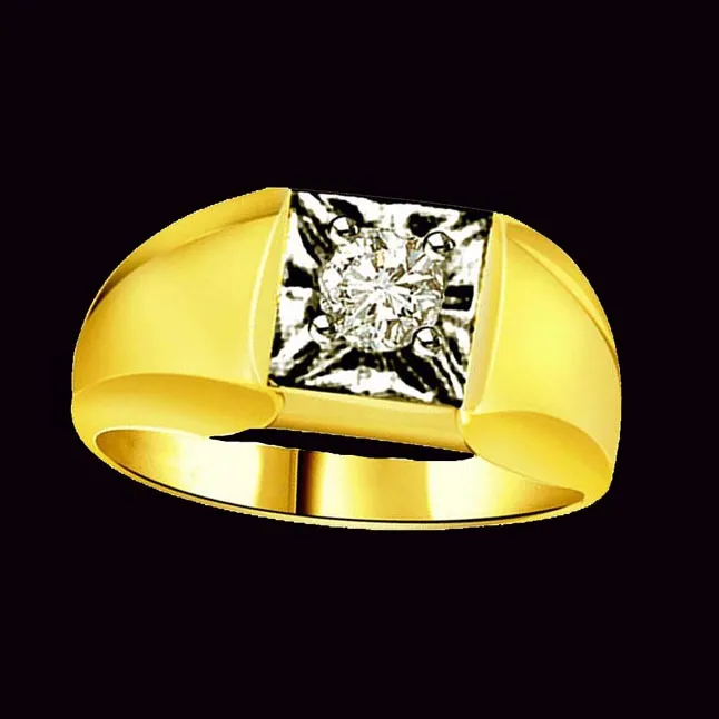 0.30cts Diamond Two Tone Solitaire rings -Two Tone Solitaire