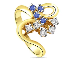 0.45 cts Diamond & Sapphire rings