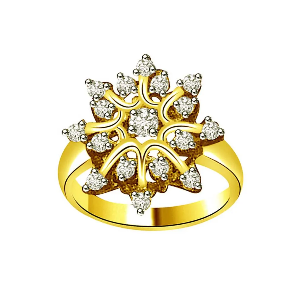 0.51 cts Flower Shape Diamond rings