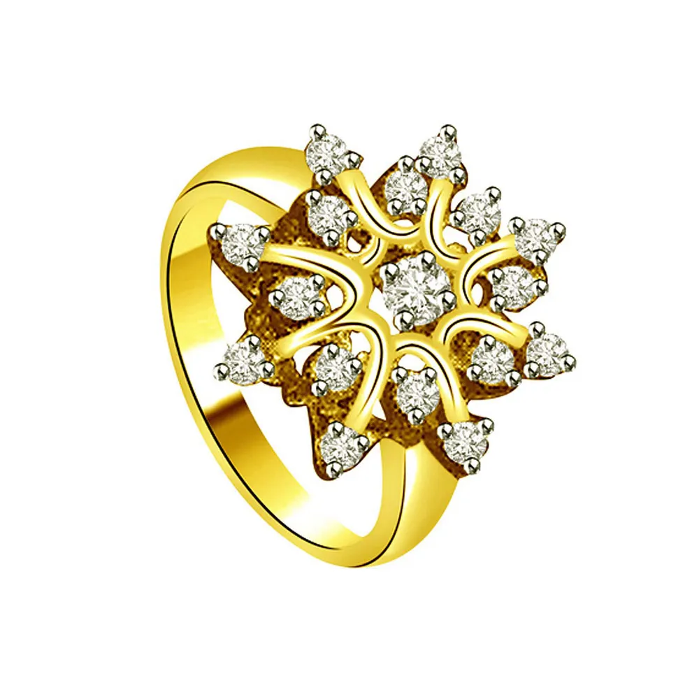 0.51cts Flower Shape Real Diamond Ring (SDR1442)