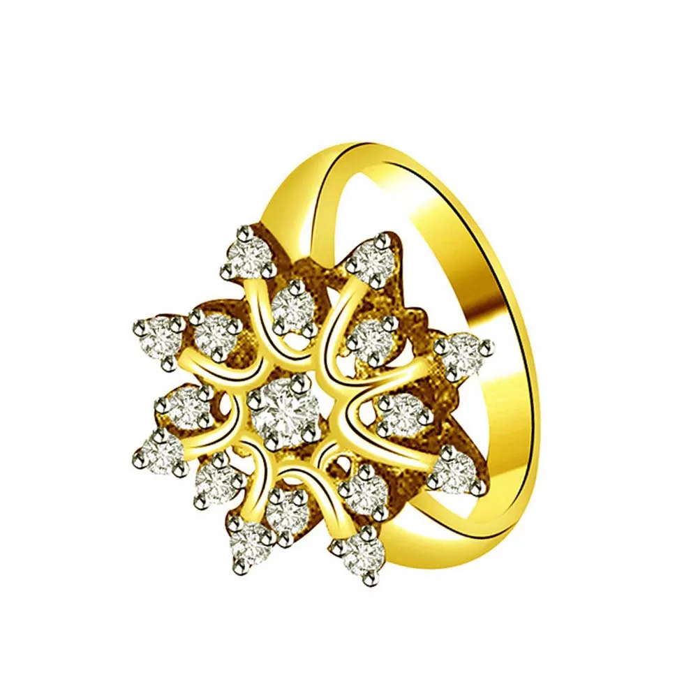 0.51cts Flower Shape Real Diamond Ring (SDR1442)
