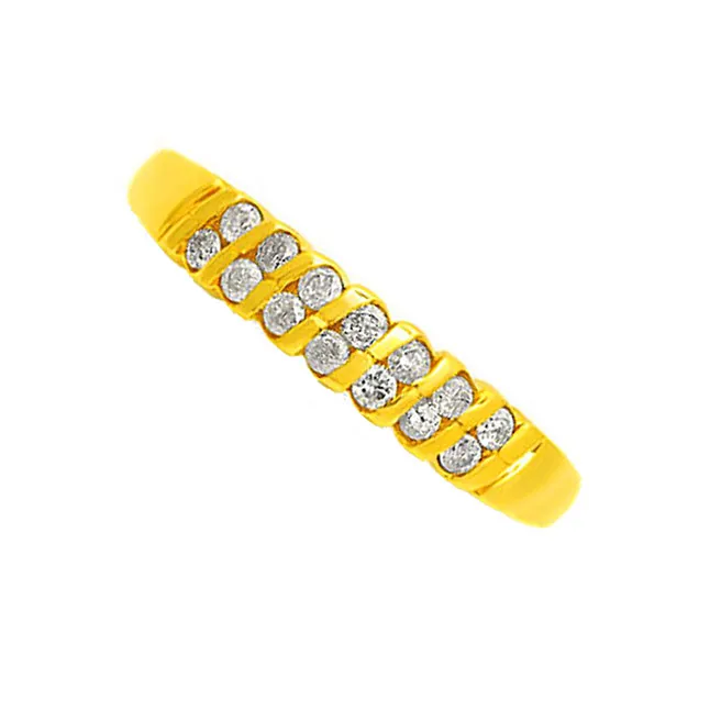 Simple. Strong. Sensible - Real Diamond 18kt Yellow Gold Eternity Rings (SDR145)