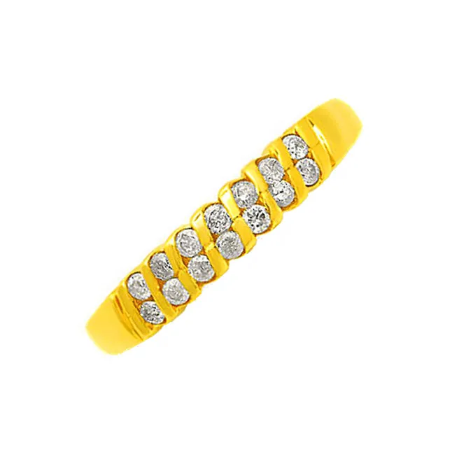 Simple. Strong. Sensible - Real Diamond 18kt Yellow Gold Eternity Rings (SDR145)