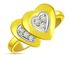 0.06 cts Heart Shaped Diamond rings