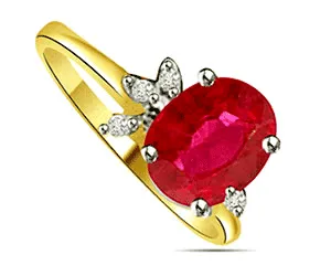 1.05cts Real Diamond & Ruby Ring (SDR1488)