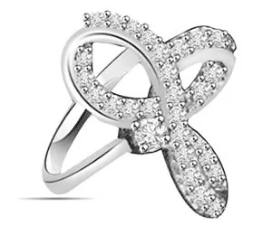 0.31 cts White Gold Diamond rings -Designer