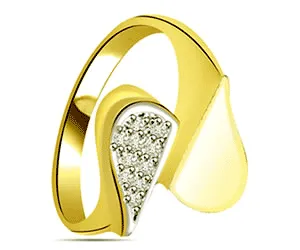 0.07 cts White Yellow Gold Diamond rings