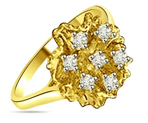 0.14 cts Flower Shaped Diamond rings