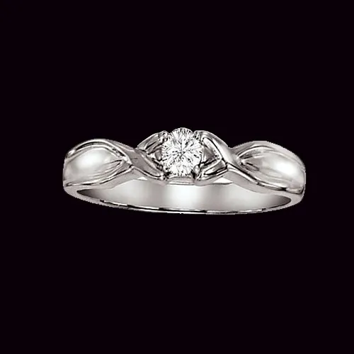 Rock n Roll -White Gold Big Solitaire Rings