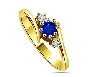0.23cts Real Diamond & Sapphire Ring (SDR1514)