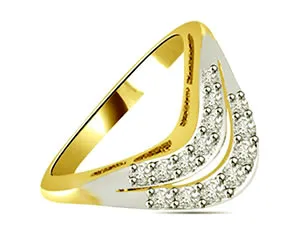 0.14cts White Yellow Gold Real Diamond Ring (SDR1527)