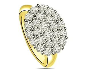 0.50 cts Diamond White Yellow Gold rings