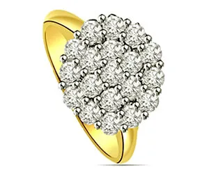 0.40 cts Flower Shape Diamond rings