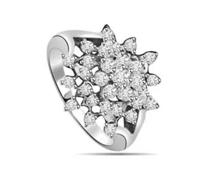 0.48 cts White Gold Diamond rings -Designer