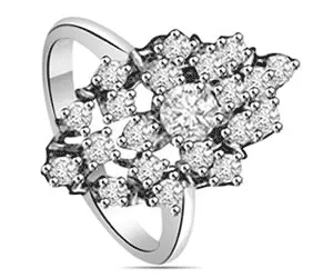 0.50 cts White Gold Diamond rings -Designer