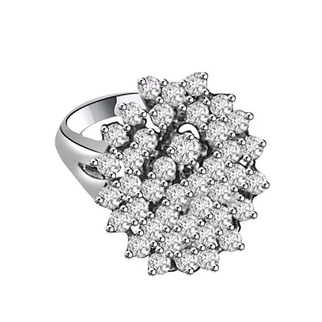 1.00 cts White Gold Diamond rings -Designer