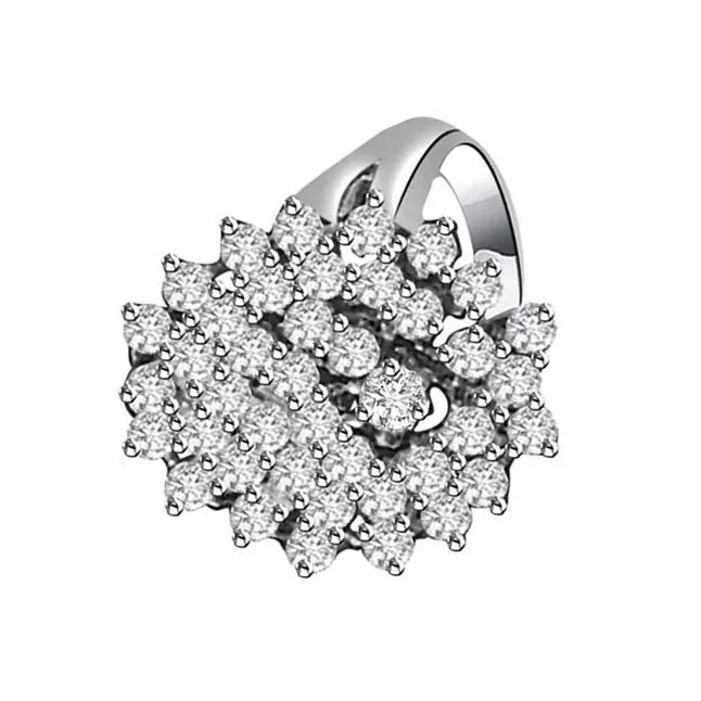 1.00 cts White Gold Diamond rings -Designer