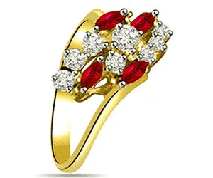 0.44cts Real Diamond & Ruby Ring (SDR1562)