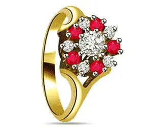 0.30cts Real Diamond & Ruby Ring (SDR1563)