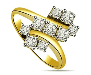 0.36cts Diamond White Yellow Gold rings