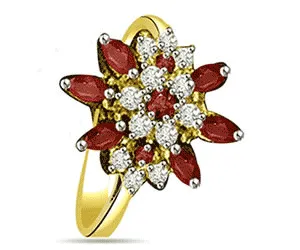 0.81cts Real Diamond & Ruby Ring (SDR1571)