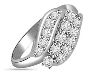 0.22 cts White Gold Diamond rings -Designer
