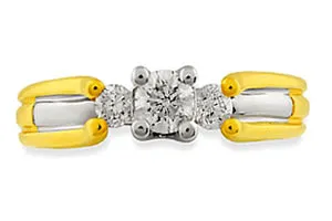 A Fairy Tale Romance -White Yellow Gold rings