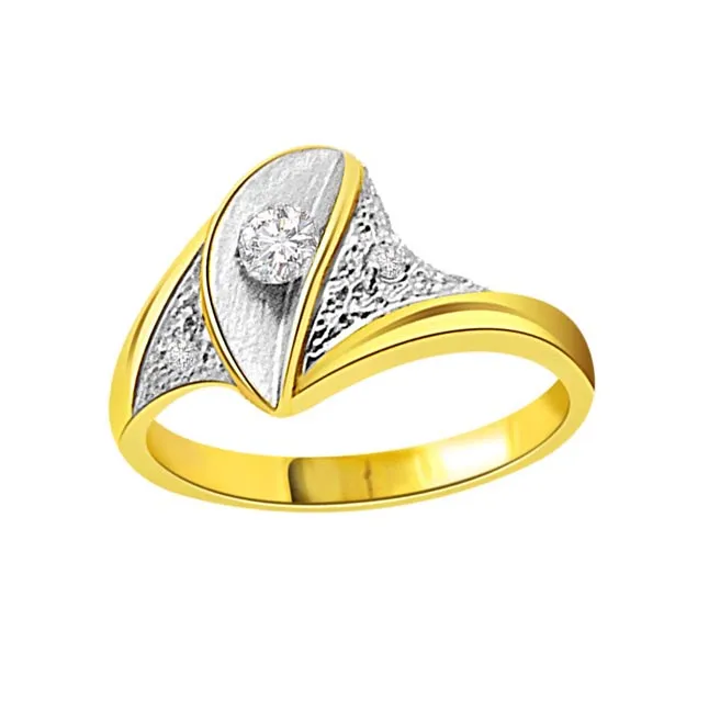 0.07cts Real Solitaire Diamond Two Tone Ring (SDR1590)