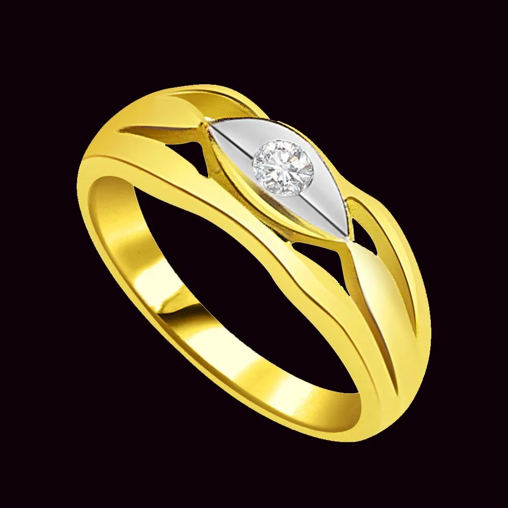 0.05 cts Diamond Solitaire Two Tone rings