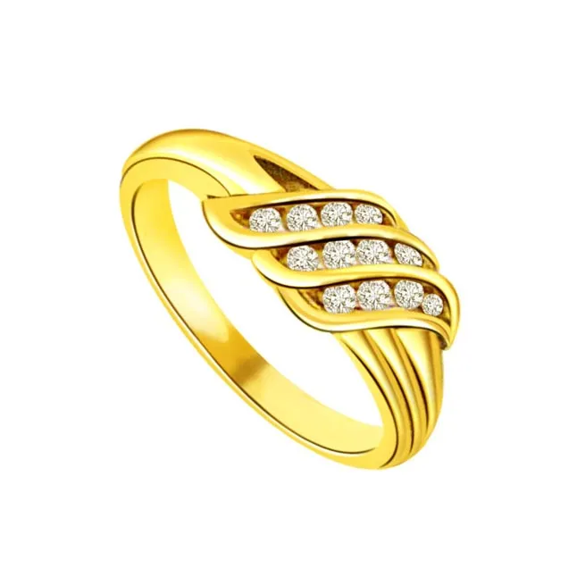 0.18cts Designer Real Diamond 18K Ring (SDR1595)