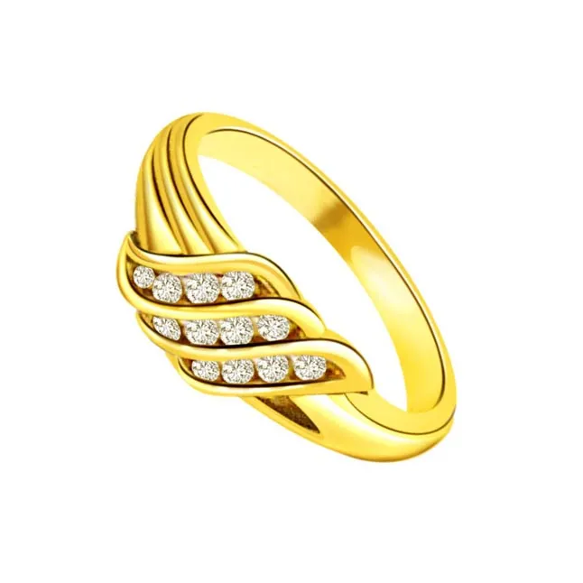 0.18cts Designer Real Diamond 18K Ring (SDR1595)