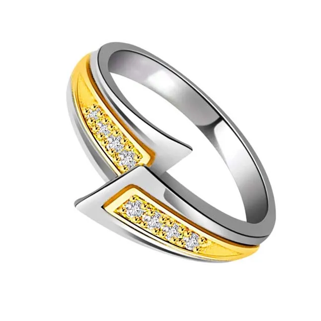 0.08cts Real Diamond White Yellow Gold Ring (SDR1600)