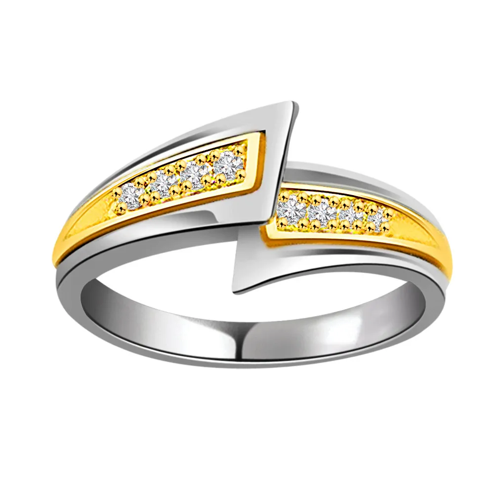 0.08 cts Diamond White Yellow Gold rings -White Yellow Gold rings