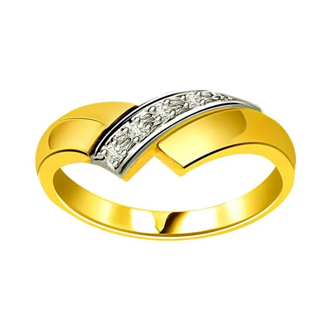 0.04cts Real Diamond Two Tone 18kt Ring (SDR1606)