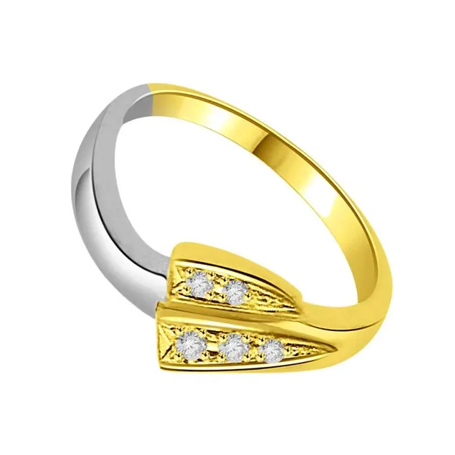 0.05cts Real Diamond Two Tone 18kt Ring (SDR1607)