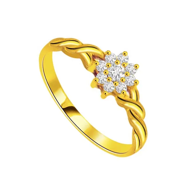 0.30cts Flower Design Real Diamond 18kt Ring (SDR1628)