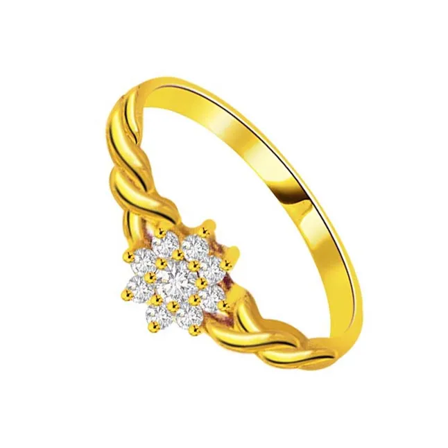 0.30cts Flower Design Real Diamond 18kt Ring (SDR1628)