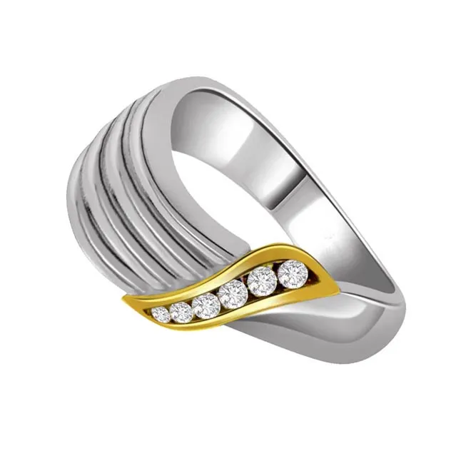 0.12cts White Yellow Gold Real Diamond Ring (SDR1631)