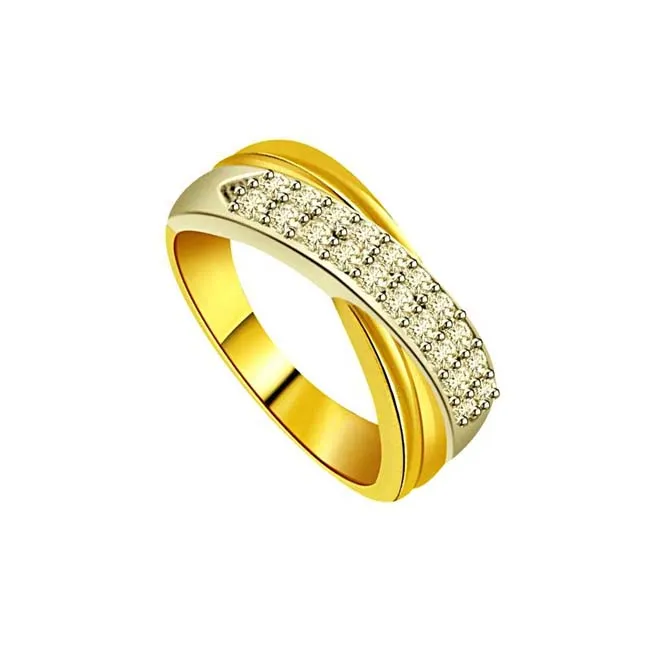 0.20cts Two Tone Half Eternity 18kt Ring (SDR1640)