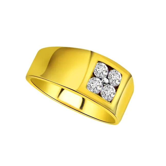 Men's Real Diamond Ring In 18kt Gold (SDR1661)