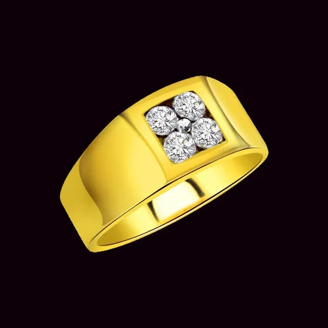 Men's Real Diamond Ring In 18kt Gold (SDR1661)