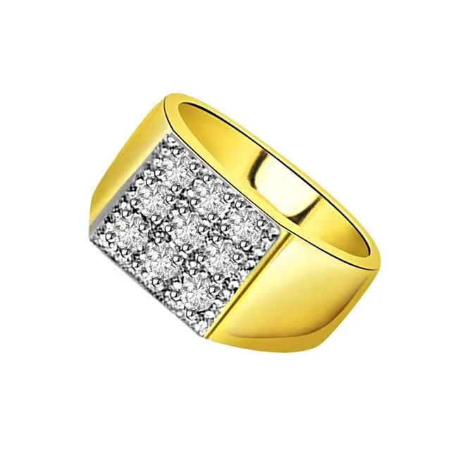 0.20cts Two Tone Solitaire Men's Real Diamond Ring (SDR1665)