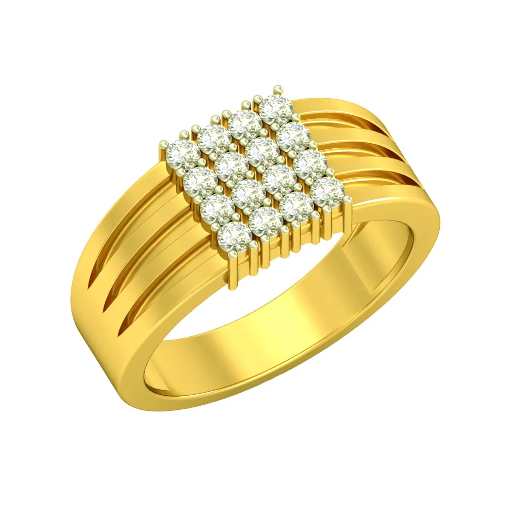 0.40cts 16 Diamond & 18kt Gold Men's rings SDR1682